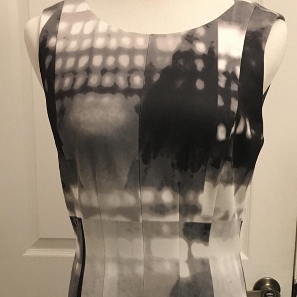 Calvin Klein b&w blue dress